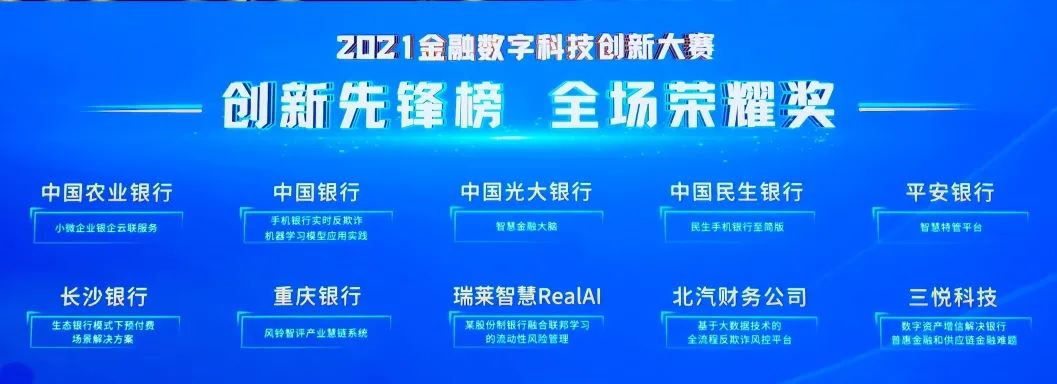 金融数字科技创新 | 全流程反欺诈风控平台获“全场荣耀”